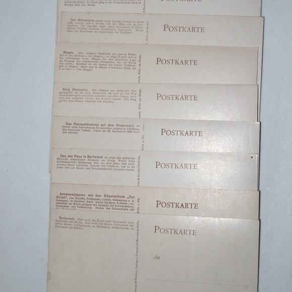10 Postcard - Germany Gutenfels, Rudesheim, Kaub, Bingen, Bacharach【postkarte】 - Picture 6 of 6